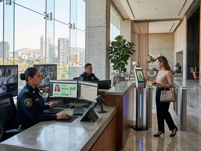 Sistema de seguridad residencial con control y monitoreo electrónico